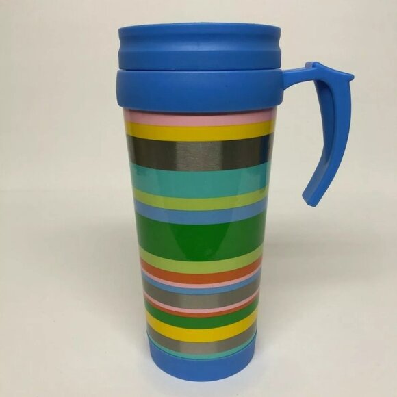 Starbucks Other - Starbucks Mug 2005 Coffee Plastic Tumbler 12oz Rainbow Striped Gay Pride